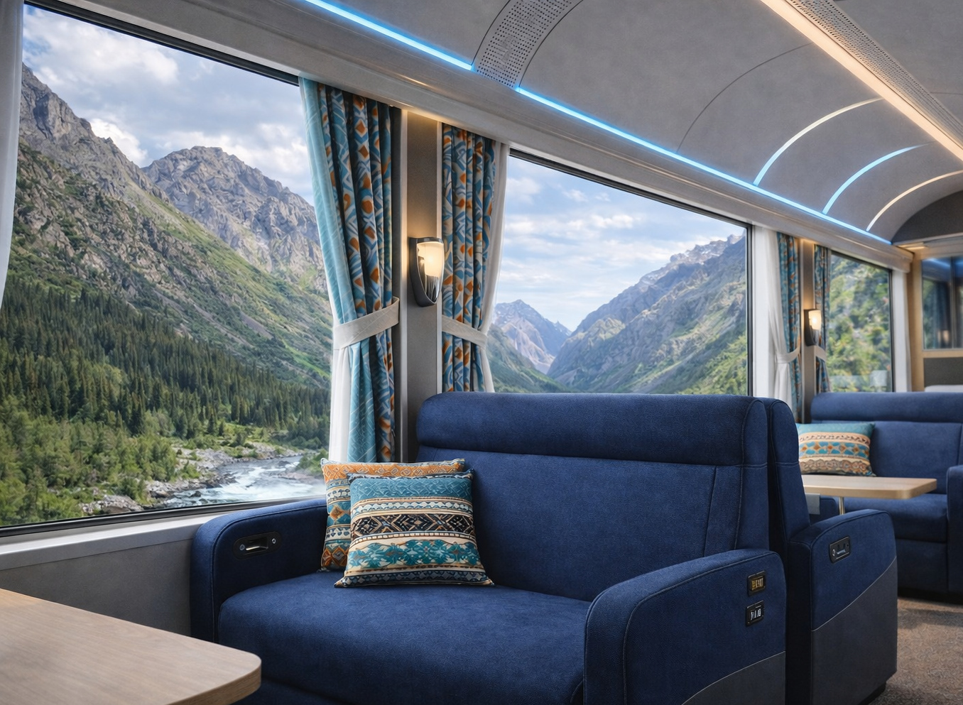 Новый интерьер поездов линии Бишкек – Балыкчи и логика развития высокогорного транспорта